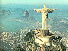 Cristo Redentor, Corcovado Peak 
 Rio de Janeiro, Brazil 