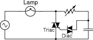  Lamp Dimmer circuit, with Triac and Diac 