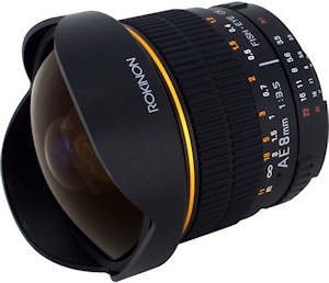 Rokinon 8mm f/3.5 AE fisheye