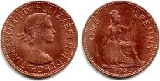  British penny (1d) 