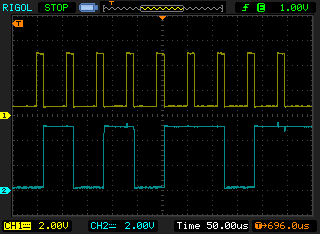  The BCD value 56 being shifted in from a DS3231
real-time clock (RTC) over an I2C bus controlled by a Basic Stamp 2 