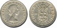  English shilling (12d = 5p) 
 [with trick lighting] 