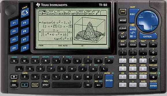  TI-92 plus (1998) 
 Texas Instruments, Inc. 