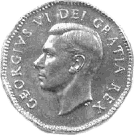  Obverse of 1951 Canadian Nickel 