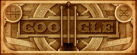  Google Doodle for February 18, 2015: 270th Birthday of Alessandro Volta 