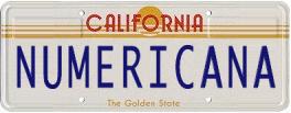  Numericana 
1984 California License Plate (stretched)