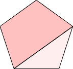 The diagonal of a regular pentagon
of unit side is equal to the golden ratio.